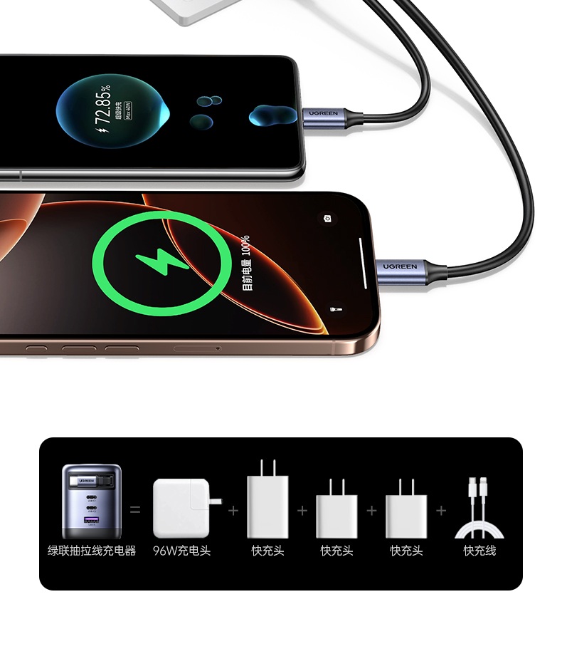 绿联氮化镓快充头稳定供电兼容性强 绿联氮化镓快充头稳定供电兼容性强