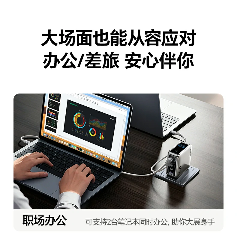 160W氮化镓充电器 智能功率分配 160W氮化镓充电器 智能功率分配