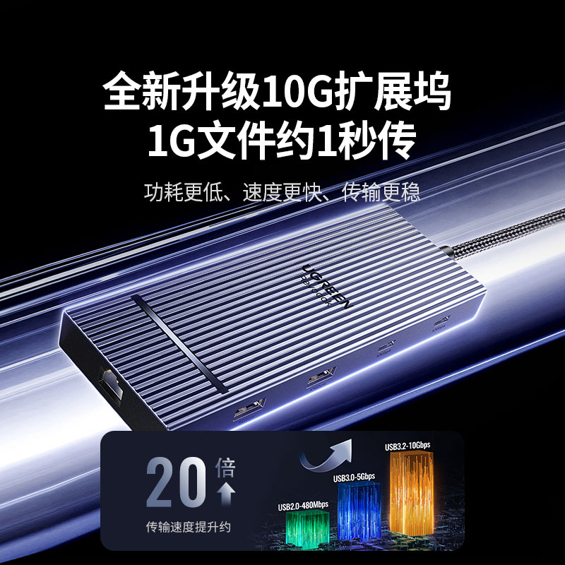 綠聯(lián)Type-C十合一多功能擴展塢