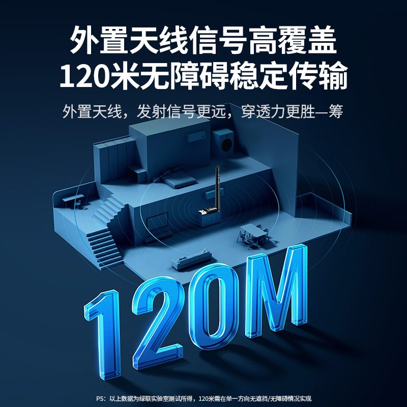 绿联USB蓝牙5.4天线款适配器