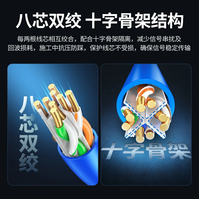 绿联六类千兆非屏蔽纯铜网络箱线