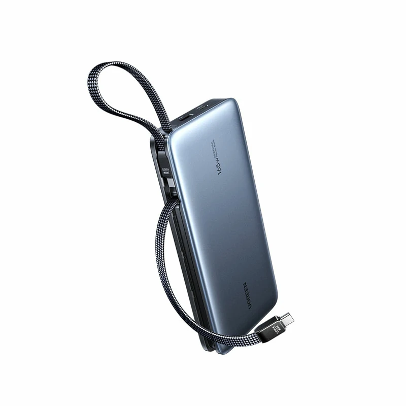 绿联超能块 165W 自带线移动电源 25000mAh