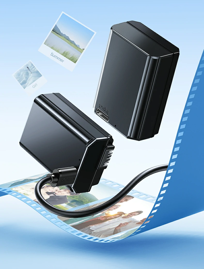 UGREEN绿联-品质新体验,数码选绿联 绿联Type-C直充相机电池支持充电宝直连补电,户外拍摄更安心