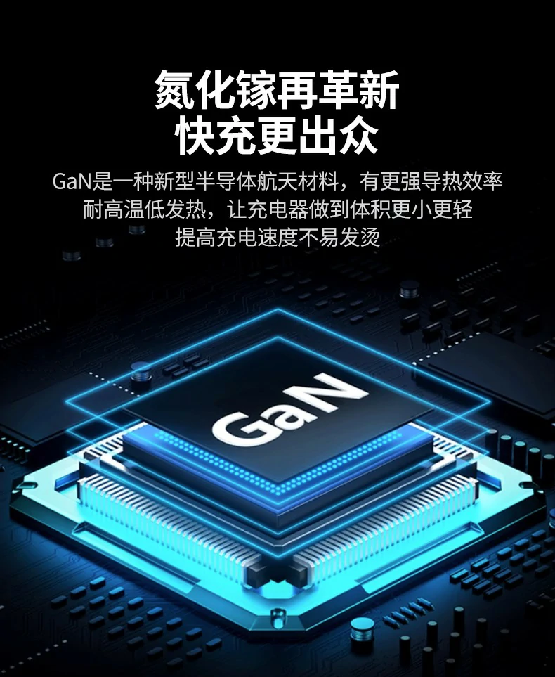 GaN X氮化镓黑科技 - 高效导热,低温快充更安全 绿联CD244氮化镓充电器GaN X技术散热结构示意图