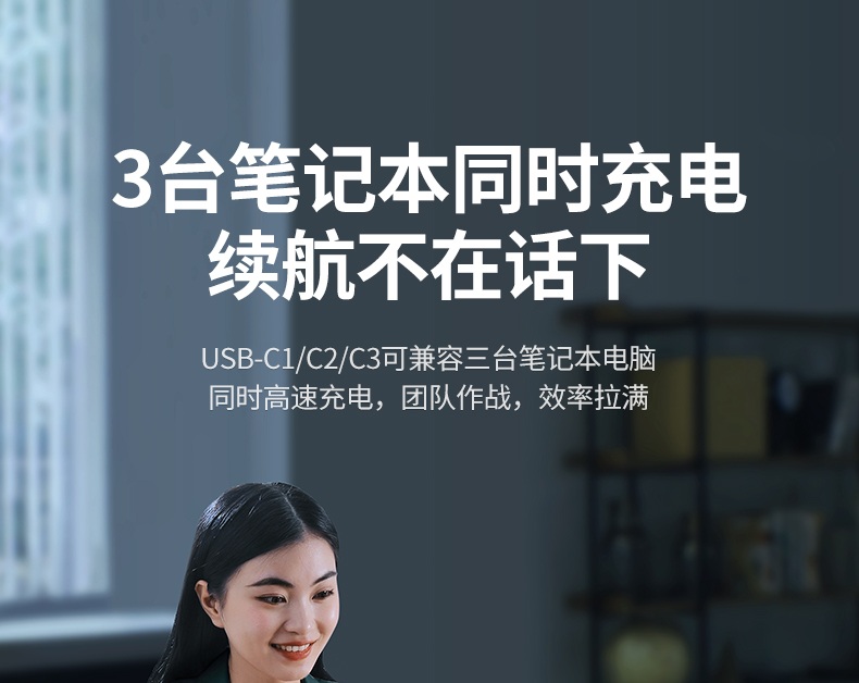 UGREEN绿联-品质新体验,数码选绿联 绿联CD271氮化镓充电器PD100W接口展示,兼容MacBook Pro快充