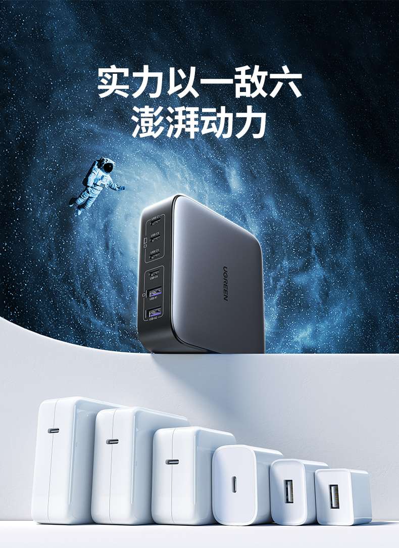 UGREEN绿联-品质新体验,数码选绿联 绿联CD271采用氮化镓GaN技术,体积小巧功率更高