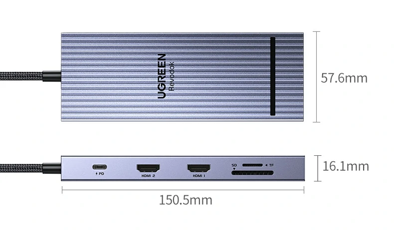 UGREEN绿联-品质新体验,数码选绿联 绿联CM886扩展坞配件与包装展示,简约实用