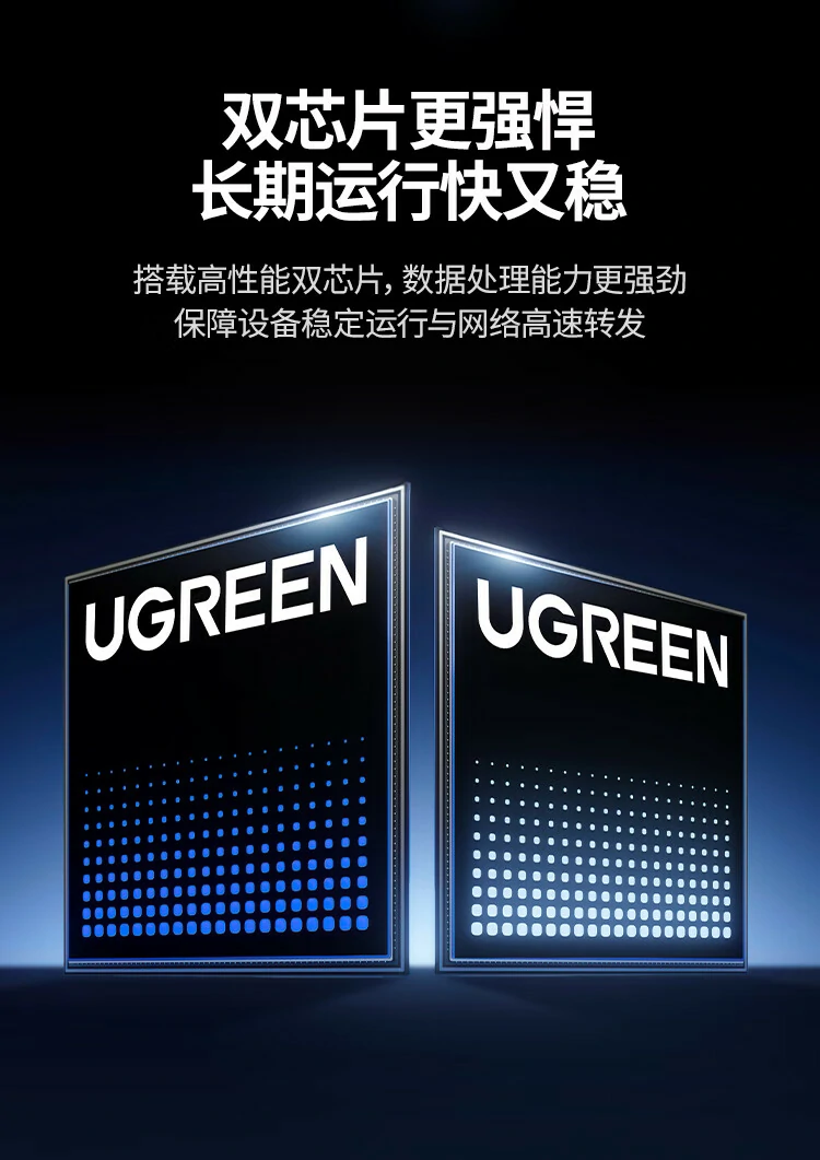 UGREEN绿联-品质新体验,数码选绿联 绿联CM939千兆交换机支持存储转发高效传输网络