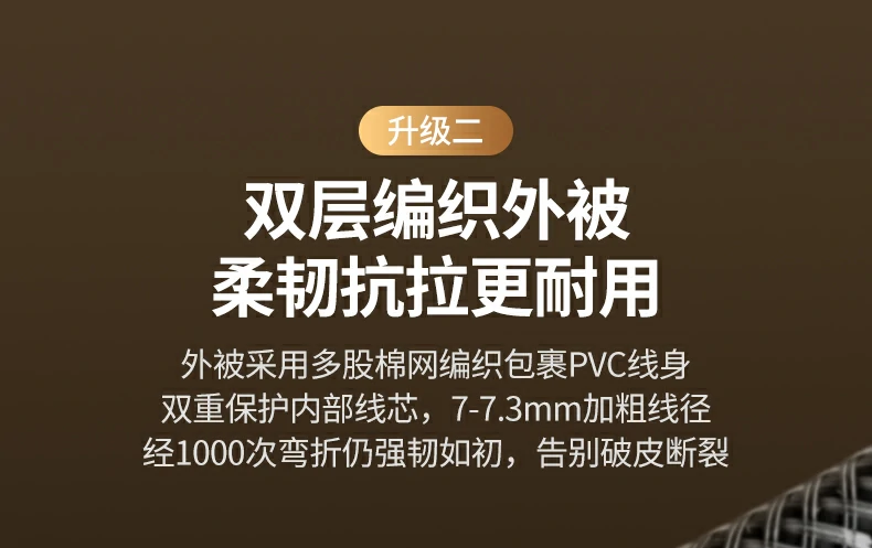 高强度抗弯折的编织线材