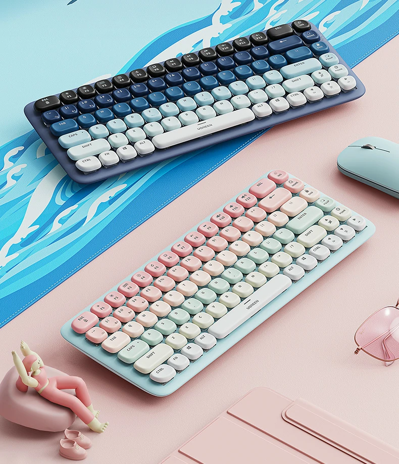 绿联KU101 6°人体工学倾斜角度展示，提升输入舒适度