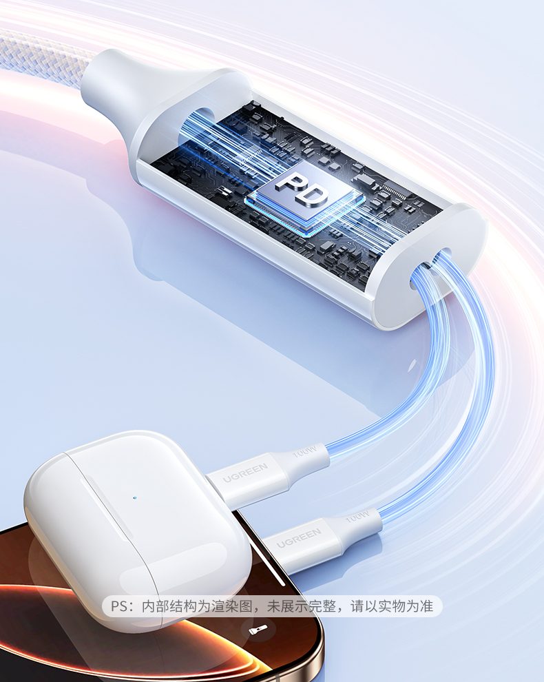 UGREEN绿联-品质新体验,数码选绿联 L527数据线加粗镀锡铜芯导电稳定安全