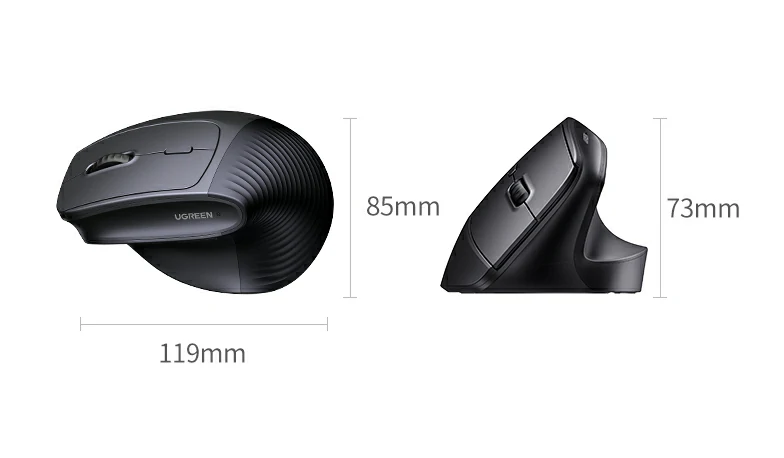 绿联垂直无线鼠标 彩盒包装专业质感 绿联垂直无线鼠标 彩盒包装专业质感