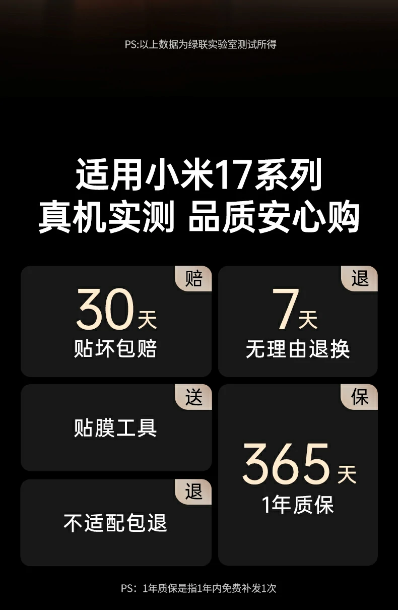 绿联小米17钢化膜 0.25mm航空级玻璃 轻薄贴合 绿联小米17钢化膜 0.25mm航空级玻璃 轻薄贴合