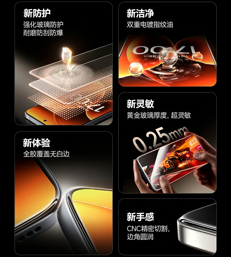 绿联无边超清膜 双倍抗指纹涂层 屏幕洁净无油污 绿联无边超清膜 双倍抗指纹涂层 屏幕洁净无油污