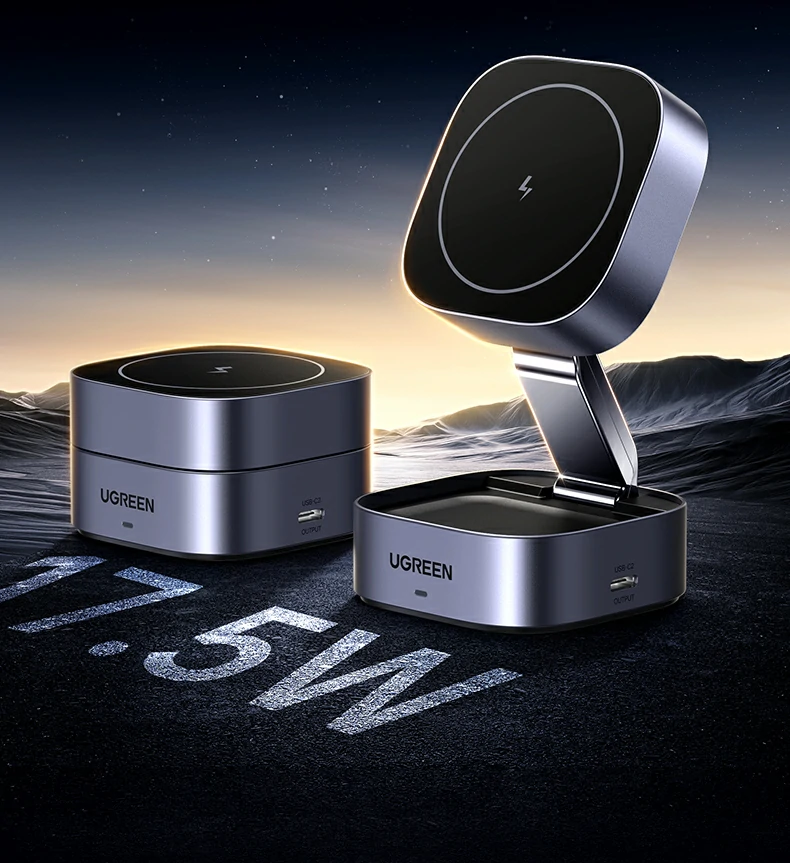 UGREEN绿联-品质新体验,数码选绿联 绿联W526二合一无线充电器采用Qi认证协议,充电安全高效