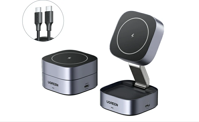 UGREEN绿联-品质新体验,数码选绿联 绿联W526磁吸无线充电器采用精致工艺,质感出色