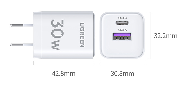 UGREEN绿联-品质新体验,数码选绿联 绿联X236快充头适用于苹果华为小米等多品牌设备