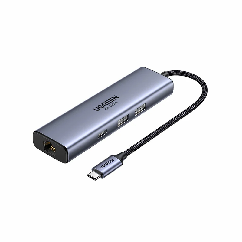 绿联多功能Type-C扩展坞 千兆网口4K60Hz投屏