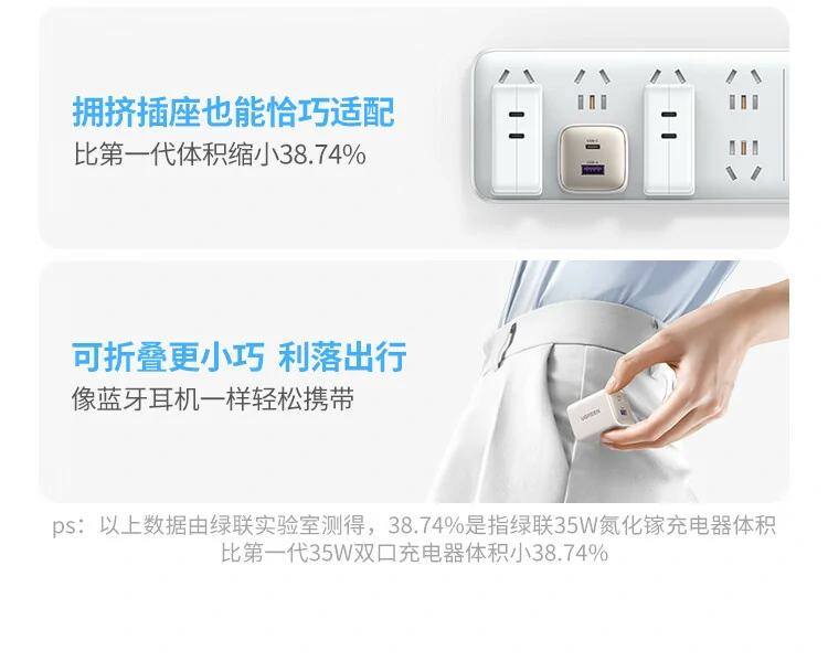 绿联35W单C口大功率快充体验,快速回血 绿联35W单C口35W输出演示,30分钟高效充电表现