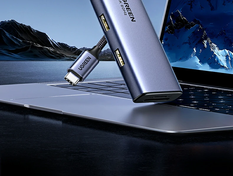 CM498-15375扩展坞多接口集成展示 绿联CM498-15375九合一扩展坞接口布局一览