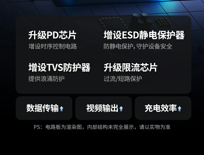 CM498-15375兼容华为Type-C设备 绿联CM498-15375九合一扩展坞兼容华为设备