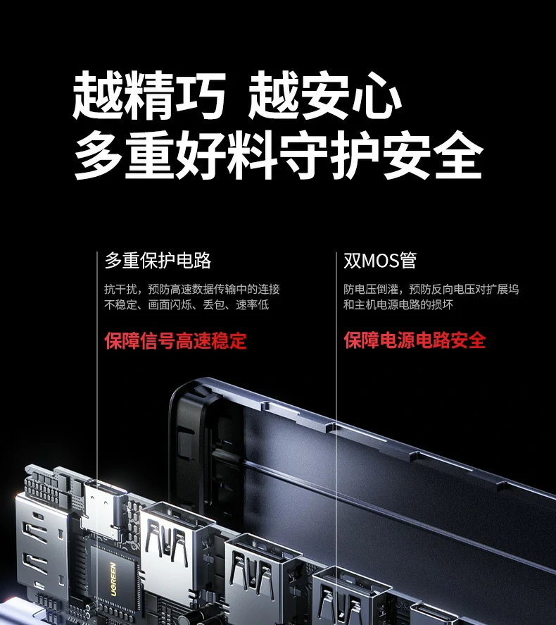 高效散热系统 - 长时间运行低温稳定 绿联CM511-75642散热结构设计展示