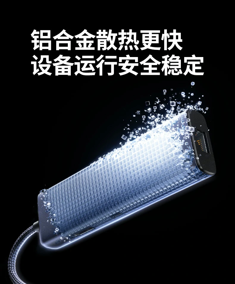 六接口一目了然 - 快速识别各端口用途 绿联CM512-75643多接口功能标识图