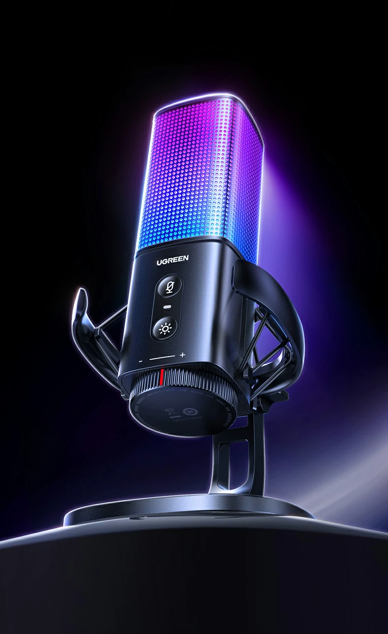 绿色静态灯效 - 清新自然视觉感受 绿联CM581绿色单色静态灯效展示