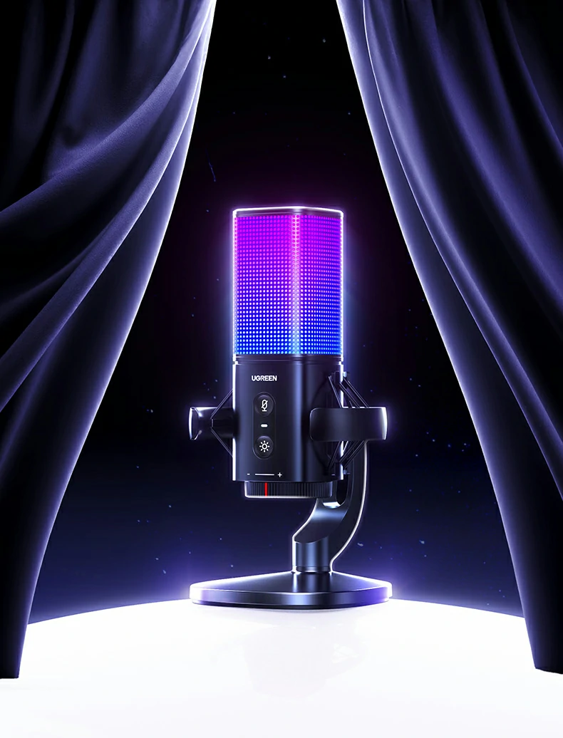 心形指向拾音 - 定向收音,有效抑制环境噪音 绿联CM581心形指向拾音原理示意图