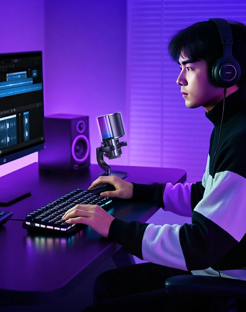 3.5mm耳机口 - 实时监听无延迟 绿联CM581 3.5mm音频接口支持本地监听