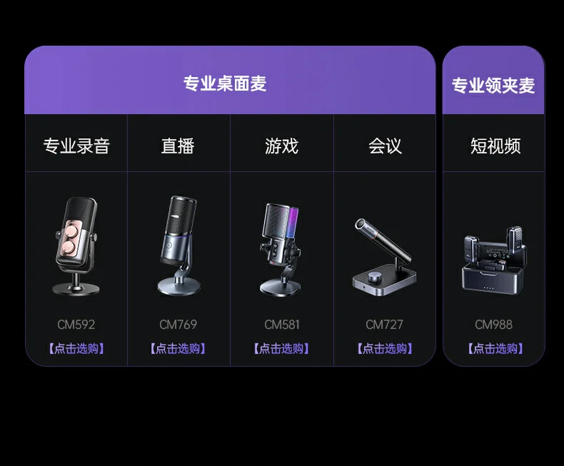 蓝色静态灯效 - 冷静专注直播体验 绿联CM581蓝色单色静态灯效展示