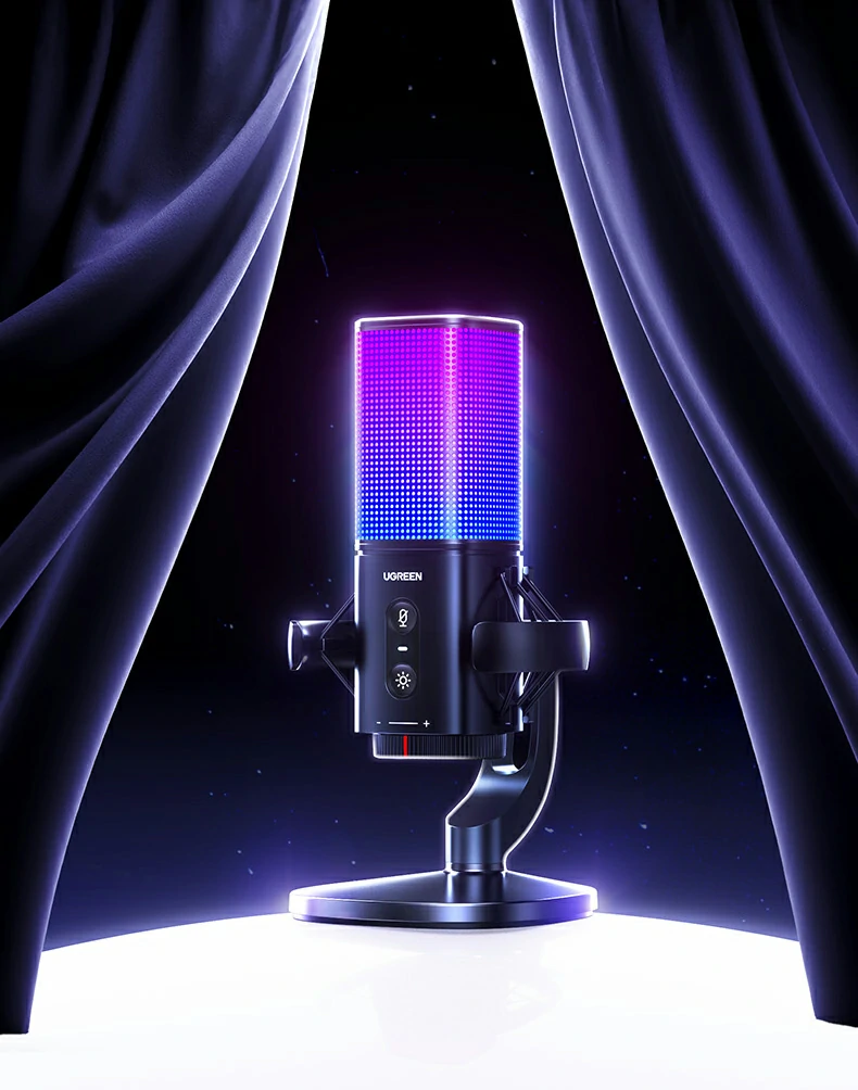 -36dB±3dB高灵敏度 - 清晰捕捉每个细节 绿联CM581高灵敏度咪头特写(-36dB±3dB)