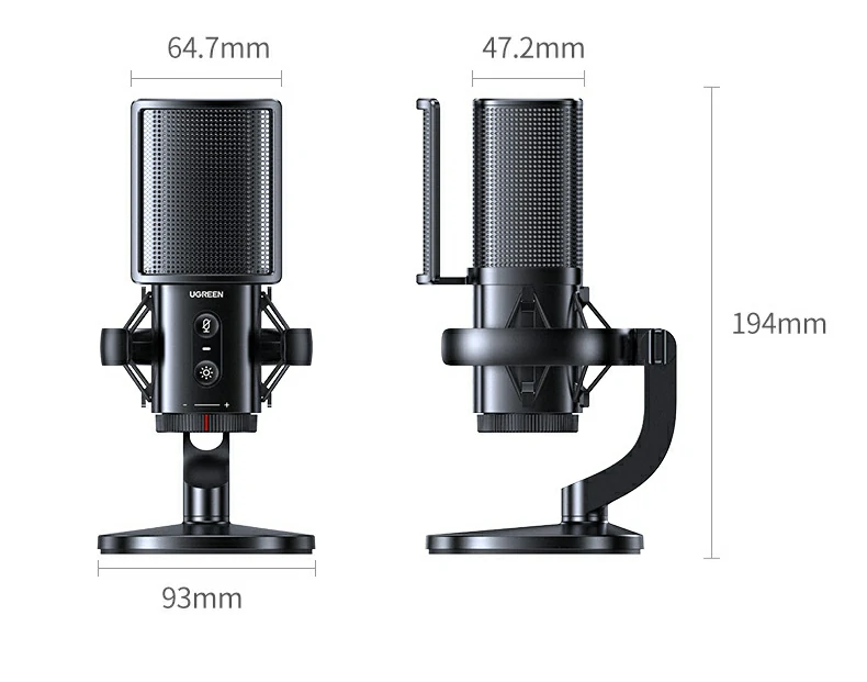 绿联CM581-75576 - 四重降噪、全指向拾音、RGB灯效等多功能集成 绿联CM581产品特色亮点展示
