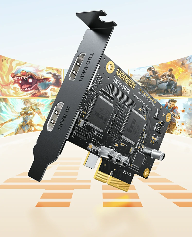 HDMI IN + OUT双接口 - 支持4K60Hz信号输入与同步环出 绿联CM701 HDMI输入与环出接口特写