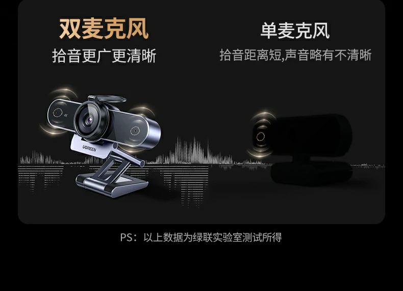 高效远程协作 - 自动对焦确保发言者始终清晰 绿联CM827远程办公视频通话场景