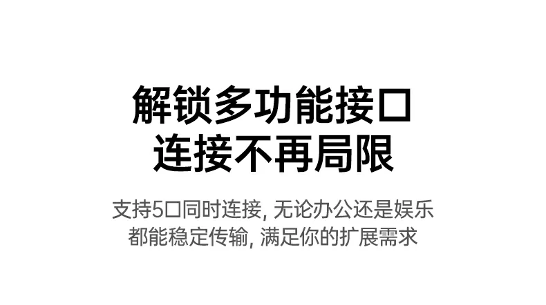 绿联Type-C五合一扩展坞 会议办公屏幕扩展场景