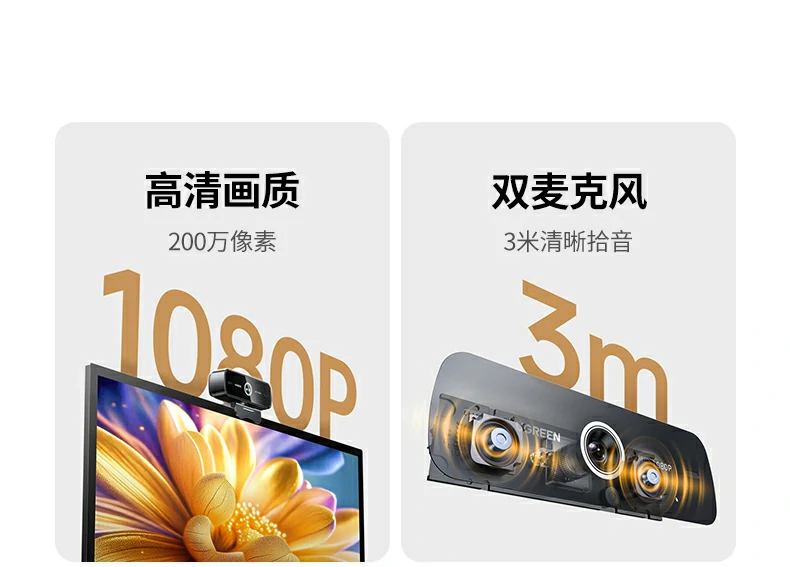 广角镜头 - 轻松容纳多人入镜,适合家庭或小型会议室 绿联CM925广角视野覆盖多人会议场景示意图