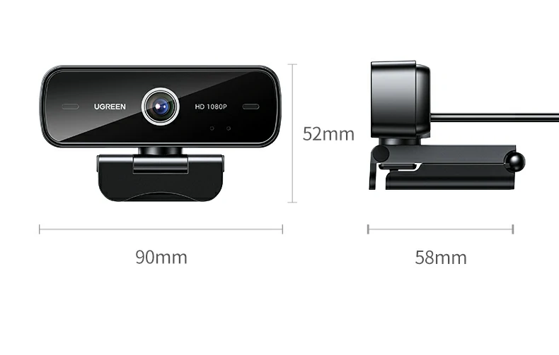 绿联CM925 - 1080P高清外置摄像头,为清晰沟通而生 绿联CM925品牌LOGO与产品细节特写