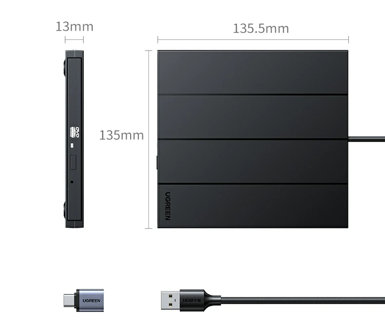 完整配件套装 - 开箱即用,无忧体验 绿联CM938开箱内容:光驱+说明书+保修卡