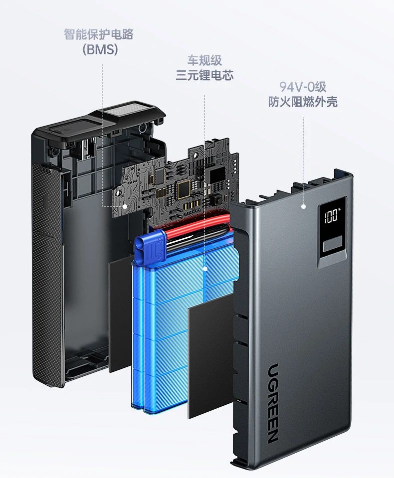 USB-A/C双口 兼容多协议快充输出 USB-A/C双口 兼容多协议快充输出