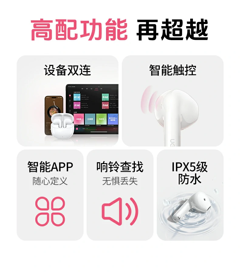运动佩戴稳固 轻盈不掉 绿联H5 Pro 支持IPX5防水 适配运动场景 绿联H5 Pro运动佩戴稳定性展示