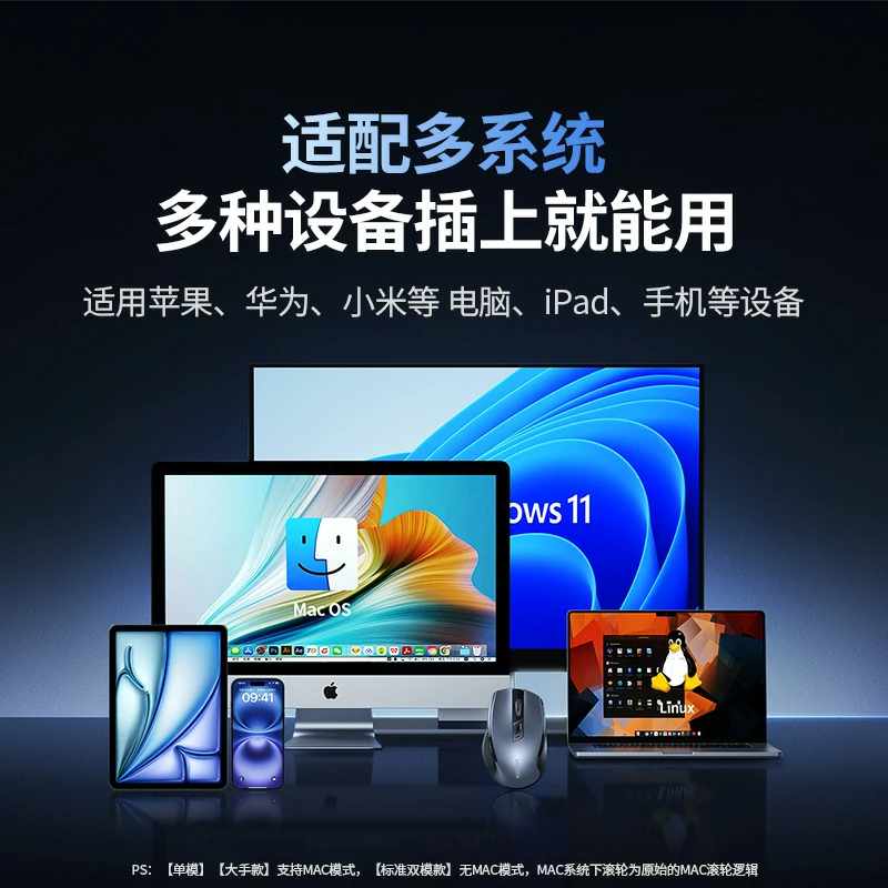 绿联人体工学无线鼠标-电池款