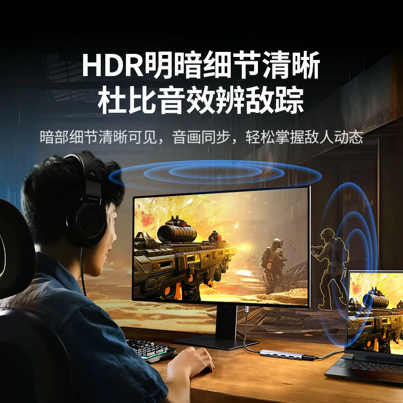 綠聯(lián)Type-C六合一多功能擴(kuò)展塢 4K60Hz