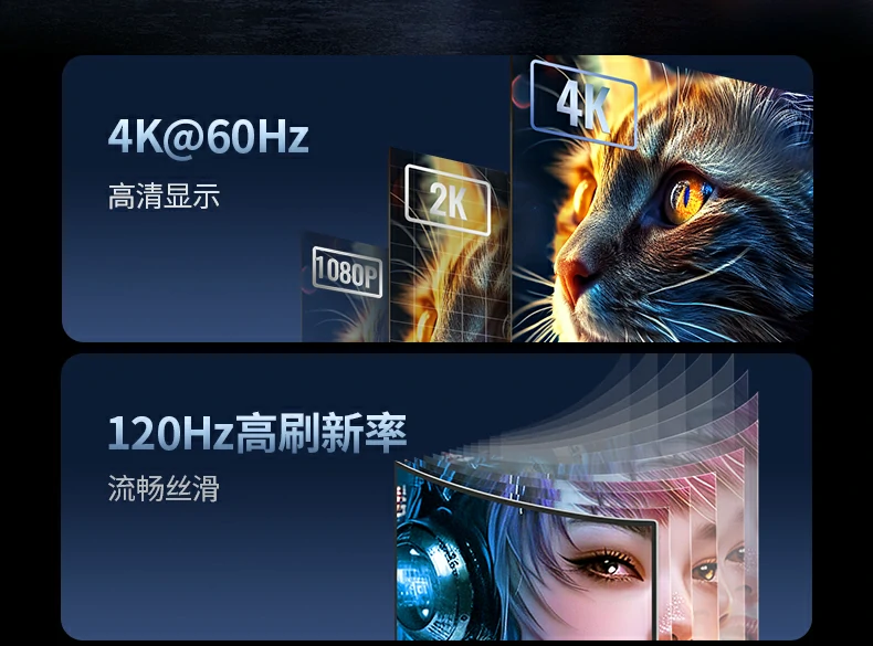 绿联扩展坞HDMI 4K@30Hz输出效果演示，支持超高清投屏