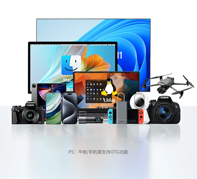 绿联CM856硅胶套防滑纹增强握持感 绿联CM856-85098收纳读卡器硅胶保护套内侧防滑纹