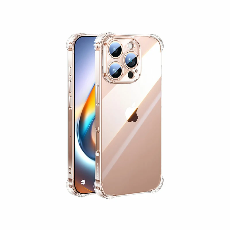 绿联适用iPhone16系列晶透气囊手机保护壳