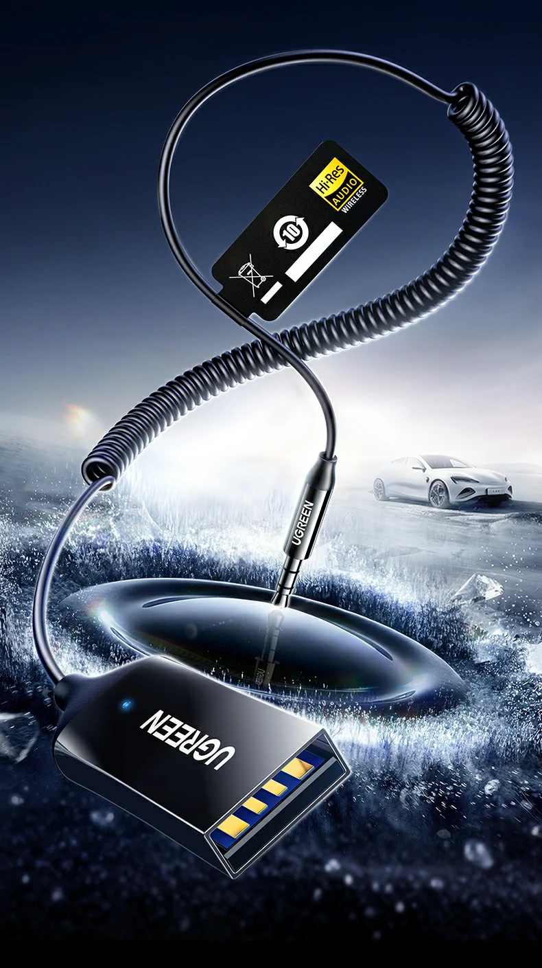 绿联BT525搭载蓝牙6.0芯片标识特写