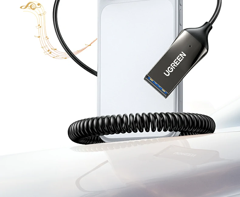 绿联BT525高回弹TPE线0.3-1.2m伸缩演示