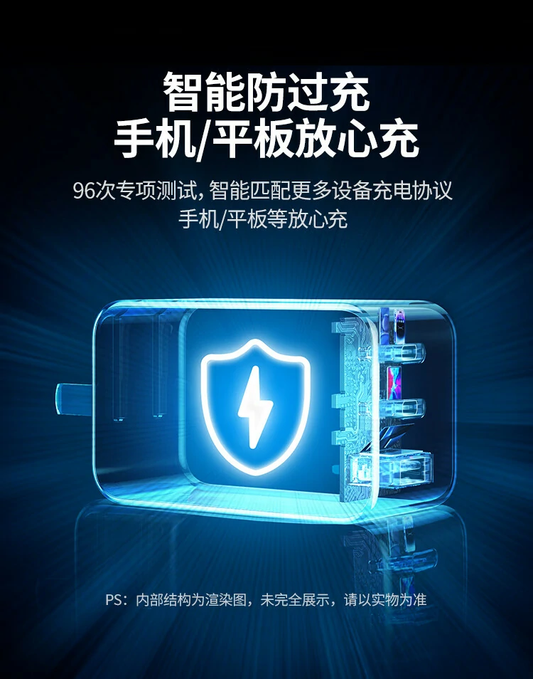 双国标 Type-C 配线展示，1.5 米黑色线身