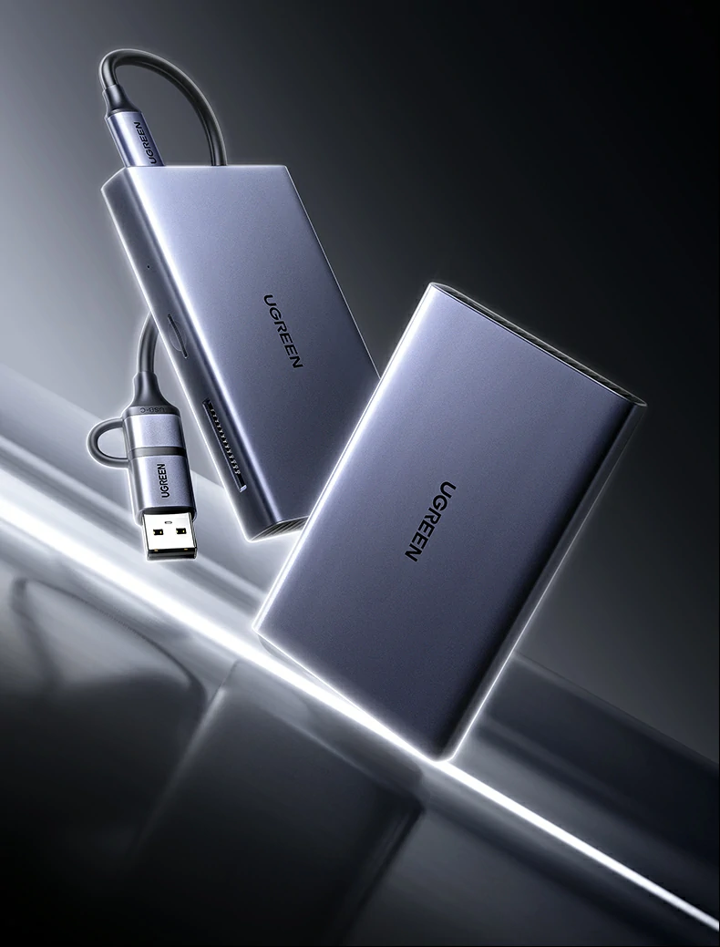 绿联85180双卡槽SD Express与TF Express设计